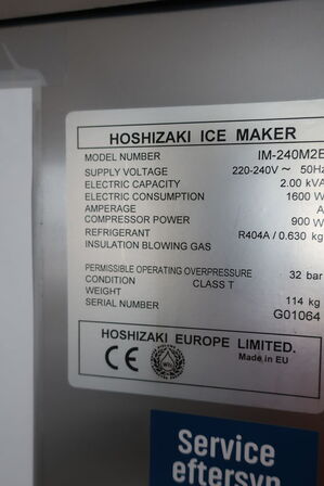 Isterningemaskine HOSHIZAKI IM-240M2B