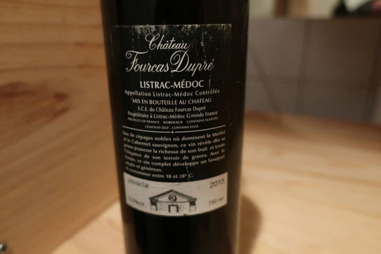 4 flasker rødvin LISTRAC-MEDOC chateau fourcas dupré