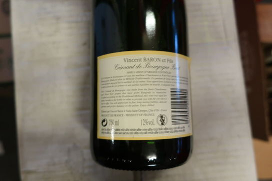 5 flasker champagne VINCENT BARON ET FILS cremant de bourgogne