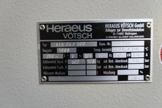 Klimaskab HERAEUS VÖTSCH VIK 04/500