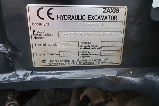 Minigraver, Hitachi ZX18