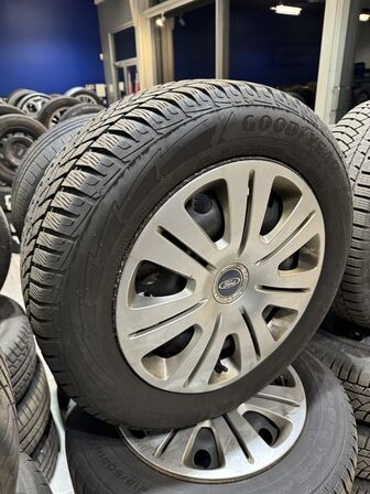 4 stk. Stålfælge 16" med Goodyear 215/50R16 dæk