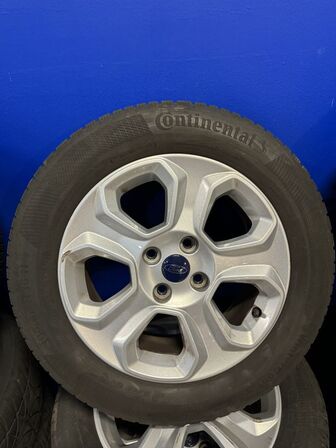 4 stk. Ford Alufælge 16" med Contiental 205/60R16 Vinterdæk