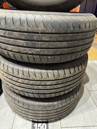 4 stk. Stålfælge 15" med Goodyear 195/65R15 dæk