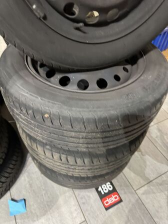 4 stk. Stålfælge 16" med Goodyear 205/60R16 dæk