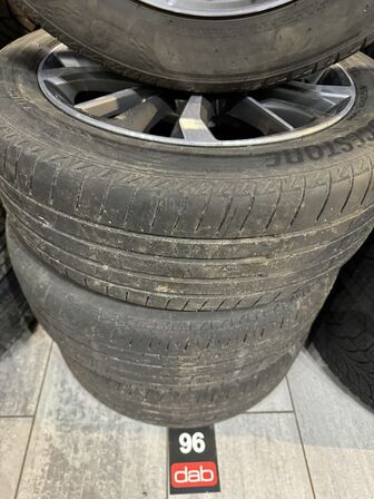 4 stk. Toyota Alufælge 17" med Bridgestone 215/55R17 dæk