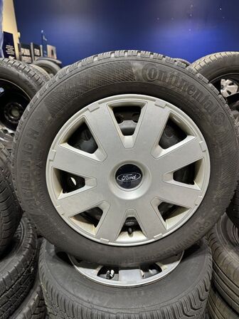 4 stk. Stålfælge 16" med Contiental 215/55R16 Vinterdæk