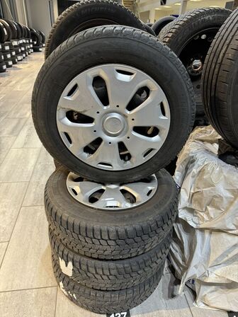 4 stk. Stålfælge 14" med Bridgestone 165/70R14 dæk