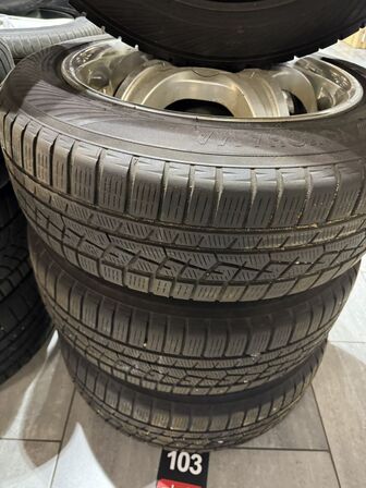 4 stk. Mega wheels Alufælge 17" med Yokohama 215/60R17 dæk