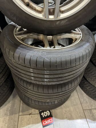 4 stk. Denzent Alufælge 16" med Goodyear 205/55R16 dæk