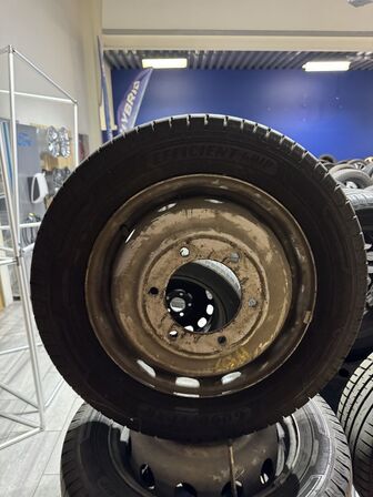 6 stk. Stålfælge 16" med Goodyear 195/65R16 dæk