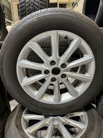 2 stk. Alufælge 16" med Bridgestone 215/55R16 dæk