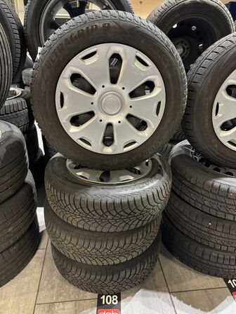 4 stk. Stålfælge 14" med Goodyear 175/65R14 dæk