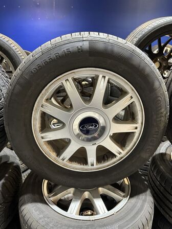 4 stk. Ford Alufælge 15" med Contiental 195/65R15 dæk