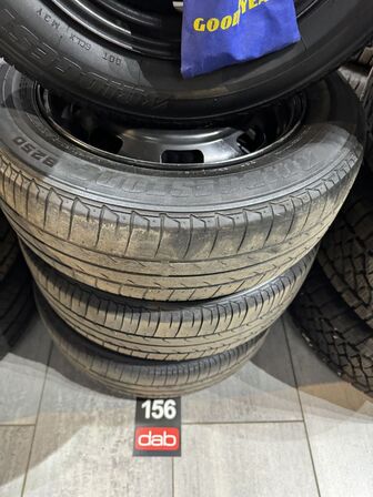 4 stk. Stålfælge 15" med Bridgestone 185/65R15 dæk