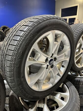 4 stk. Ford Alufælge 18" med Contiental 235/50R18 Vinterdæk