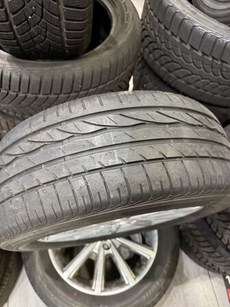 2 stk. Alufælge 16" med Bridgestone 215/55R16 dæk