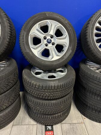 4 stk. Ford Alufælge 16" med Contiental 205/60R16 Vinterdæk