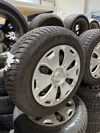 4 stk. Stålfælge 14" med Goodyear 175/65R14 dæk