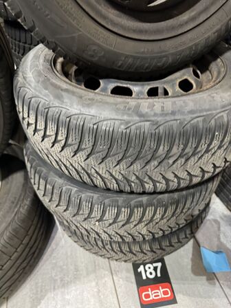 4 stk. Stålfælge 14" med Goodyear 175/65R14 dæk