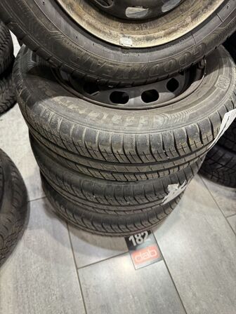 4 stk. Stålfælge 14" med Goodyear 175/65R14 dæk