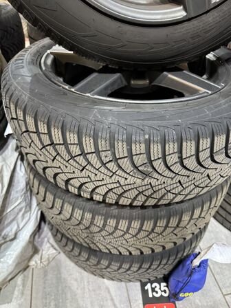 4 stk. EW Alufælge 16" med Goodyear 205/55R16 dæk