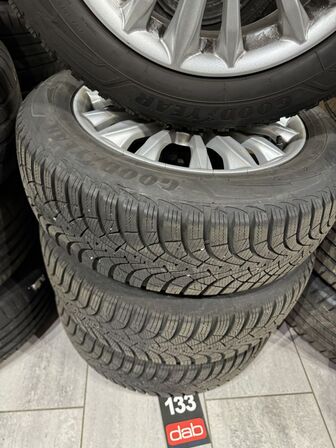 4 stk. Ford Alufælge 16" med Goodyear 205/60R16 dæk