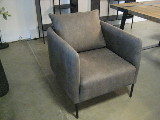 Loungestol, grayblack microfiber