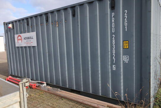 20 fods container uden indhold (læs beskrivelse)