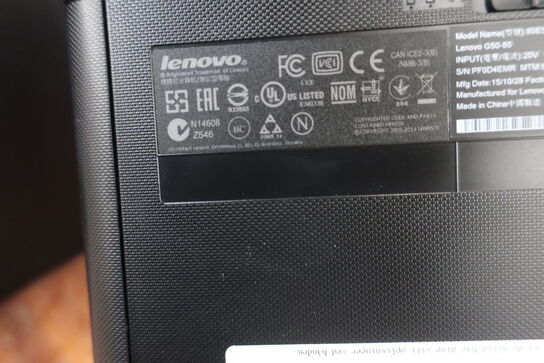 Bærbar PC, LENOVO G50-80 m. lader