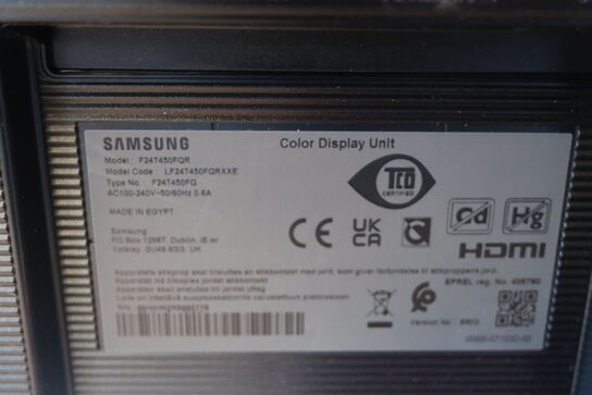 3 stk. monitor SAMSUNG F24T450FQR