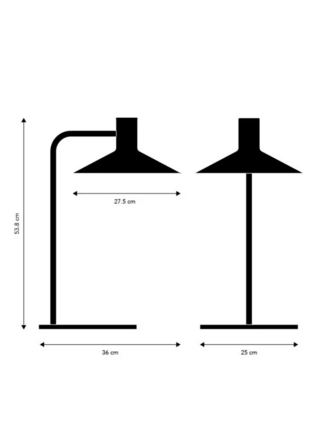 Frandsen friis og moltke minneapolis bordlampe sort(ubrugt)