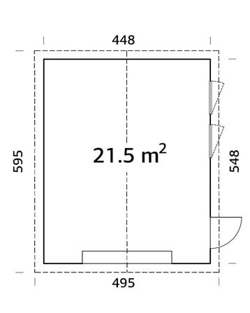 21,5 kvm garage (læs beskrivelse før du byder)