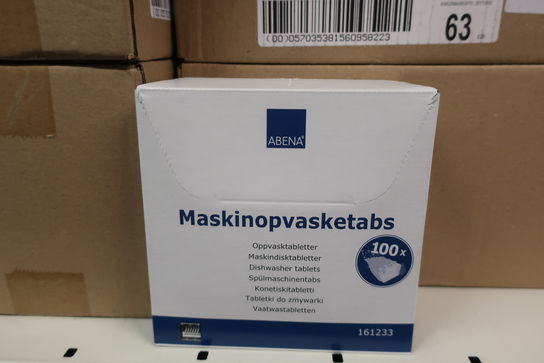 3 ks. Opvaskemiddel samt 4 ks. Maskinopvasketabs