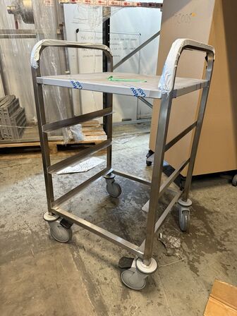 Kurvevogn til 3 opvaskekurve 500x500 mm r/s m/ topplade