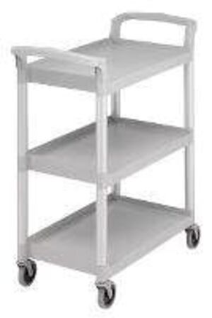 Kørebord grå m/ 3 hylder Cambro B835 x D413 x H965 mm
