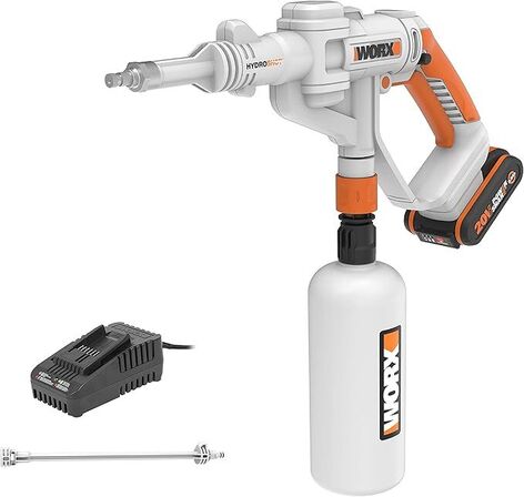 1 palle (60 stk) WORX 20V Højtryksrenser/Desinfektionssprøjte WP650E – Trådløs og effektiv rengøring med højtryksdyse