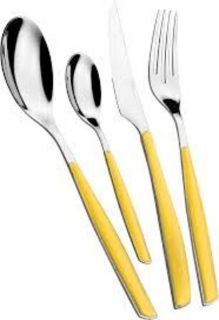 24 stk. bestik BUGATTI GLAMOUR GIALLO YELLOW