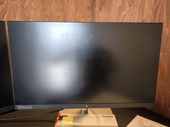 2 stk. computerskærme HP 24", webcam, samt CONTOUR Rollermouse Red