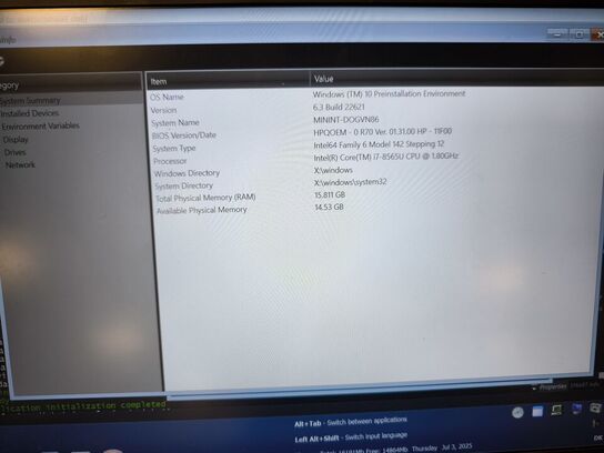 HP Zbook i7-8565U 16gb 500gb