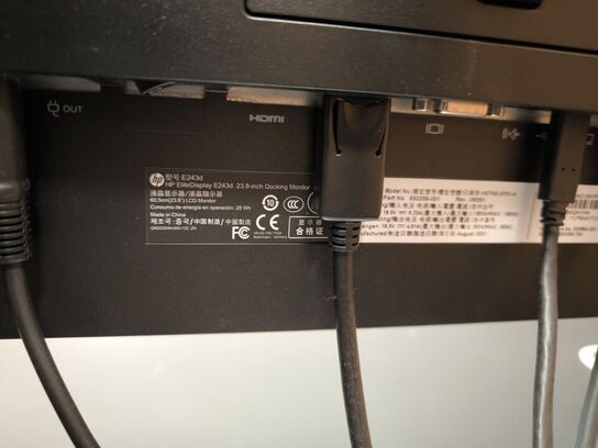 2 stk. computerskærme HP E243d 24"