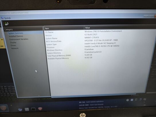HP Probook i5-10210U 16gb 240gb