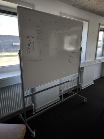 Whiteboard på hjul