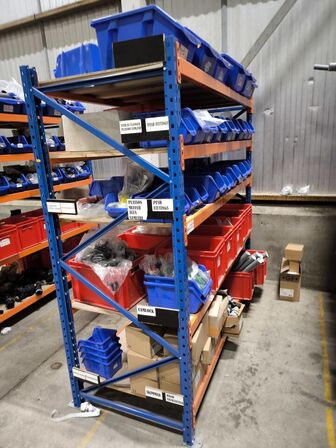 3 stk Lagerreol uden indhold