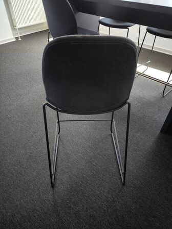 4 stk barstole med ryglæn