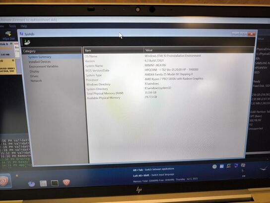 HP Elitebook AMD Ryzen 7 PRO 5850U 32gb 240gb