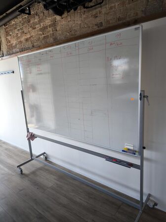 Whiteboard på hjul