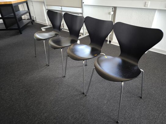 4 stk. Spisebordsstol FRITZ HANSEN AJ 3107