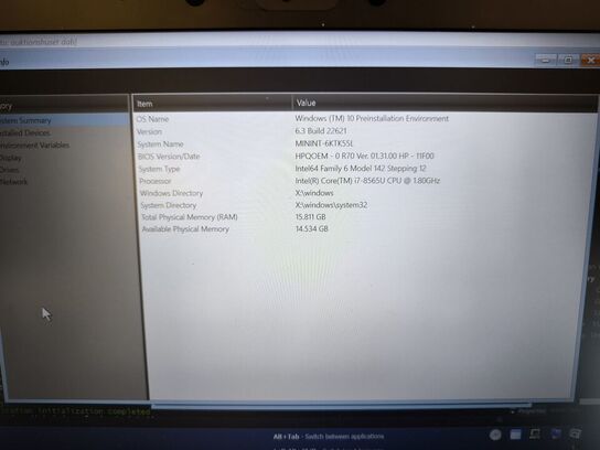 HP Zbook i7-8565U 16gb 500gb