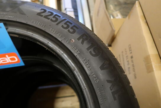 4 stk. Dæk, Connental Premium Contact 6 225/55 R19 MOMSFRI